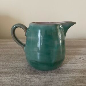Vintage Stangl Pottery Green Creamer Pitcher